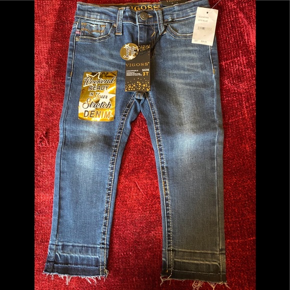 Vigoss Girl’S “BEE HAPPY” stretch denim jeans - Picture 4 of 8